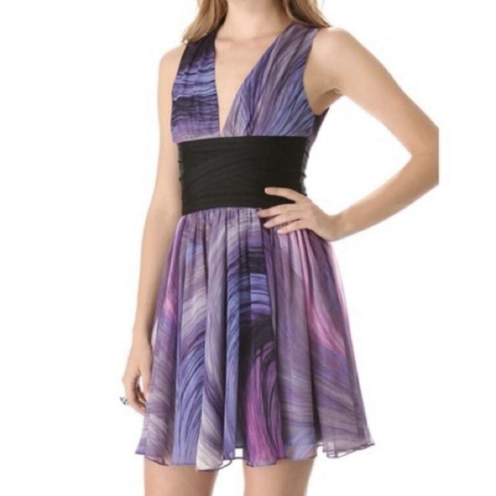 Elizabeth and James Womens Jana Silk Dress 8‎ Chiffon Feminine Cocktail Flowy